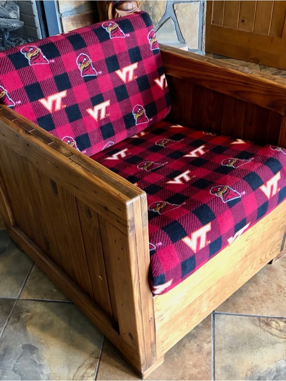 Virginia Tech Fans - THIS END UP Classic Machine Washable Slipcover - ONE LEFT!
